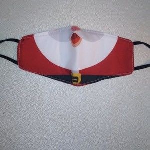 Kids Reusable Washable Filter Change Protective Face Mask "Clown Santa"